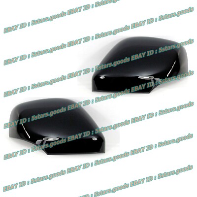 Glossy Pure Black Side Mirror Protect Cover Trim For 2017-2024 Nissan Armada SUV