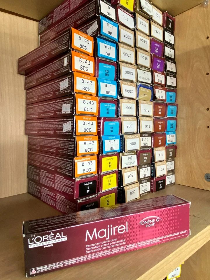 Color de cabello crema permanente L'OREAL Paris Majirel 1,7 oz 9,22 9 W rubio muy claro Foto 3 de 4