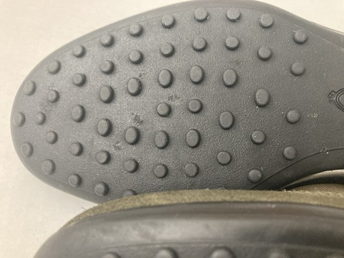 Tod's Suede Canvas Shoes 7 Green Patent Racing Driving Sneaker Laced Italy - Picture 15 of 18
