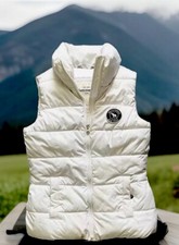 ABERCROMBIE KIDS GIRLS DOWN FLEECE LINED PUFFER VEST WHITE SIZE MEDIUM