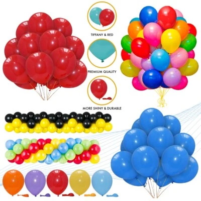 100 X Latex PLAIN BALOON BALLONS helium BALLOONS Quality Party Birthday Wedding