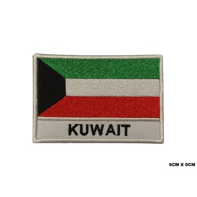 Kuwait Flagge bestickt Aufnäher Bügelbild/Aufnähen Patch für Kleidung