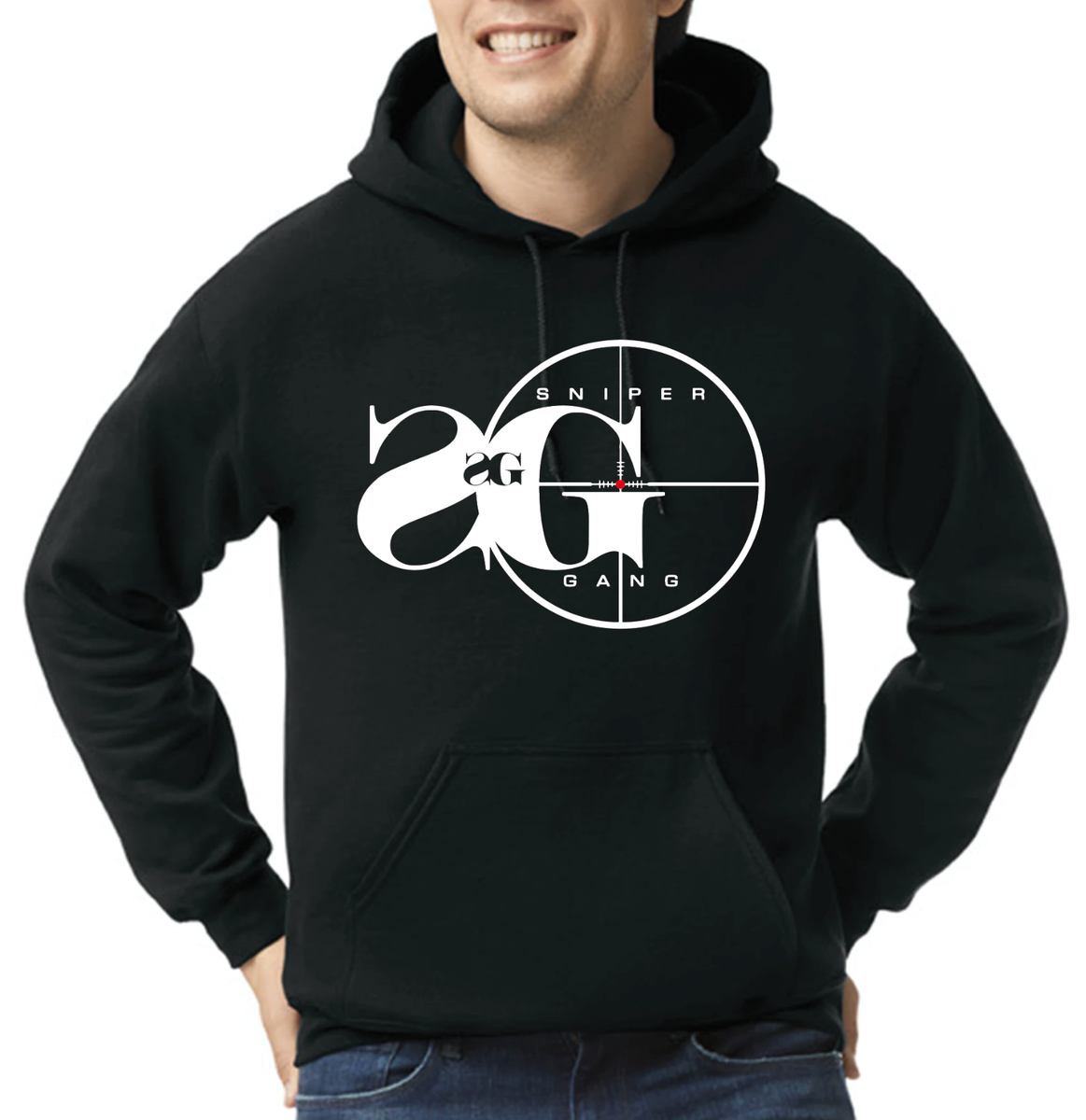 Sniper Gang T-shirt or Hoodie, Shirt Mens LOGO SG Black Shirts S