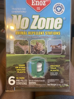 Enoz No Zone Animal Repellent-6 Pre-filled Stations-Trusted For
