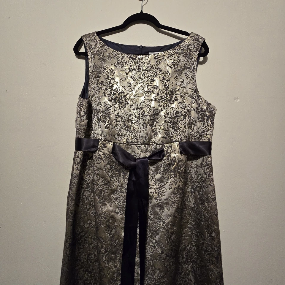 Vestido Vaina Jessica Howard Dorado Negro Para Mujer Talla 16 Fiesta Boda Elegante Foto 4 de 4