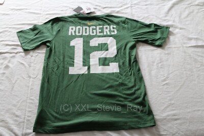 AARON RODGERS Kinder T-Shirt Trikot von NIKE #12 (Größe M / 10-12 Years) PACKERS