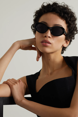 NEW CELINE CL401931 SIDE LOGO CAT EYE S193 OVAL SUNGLASSES IN