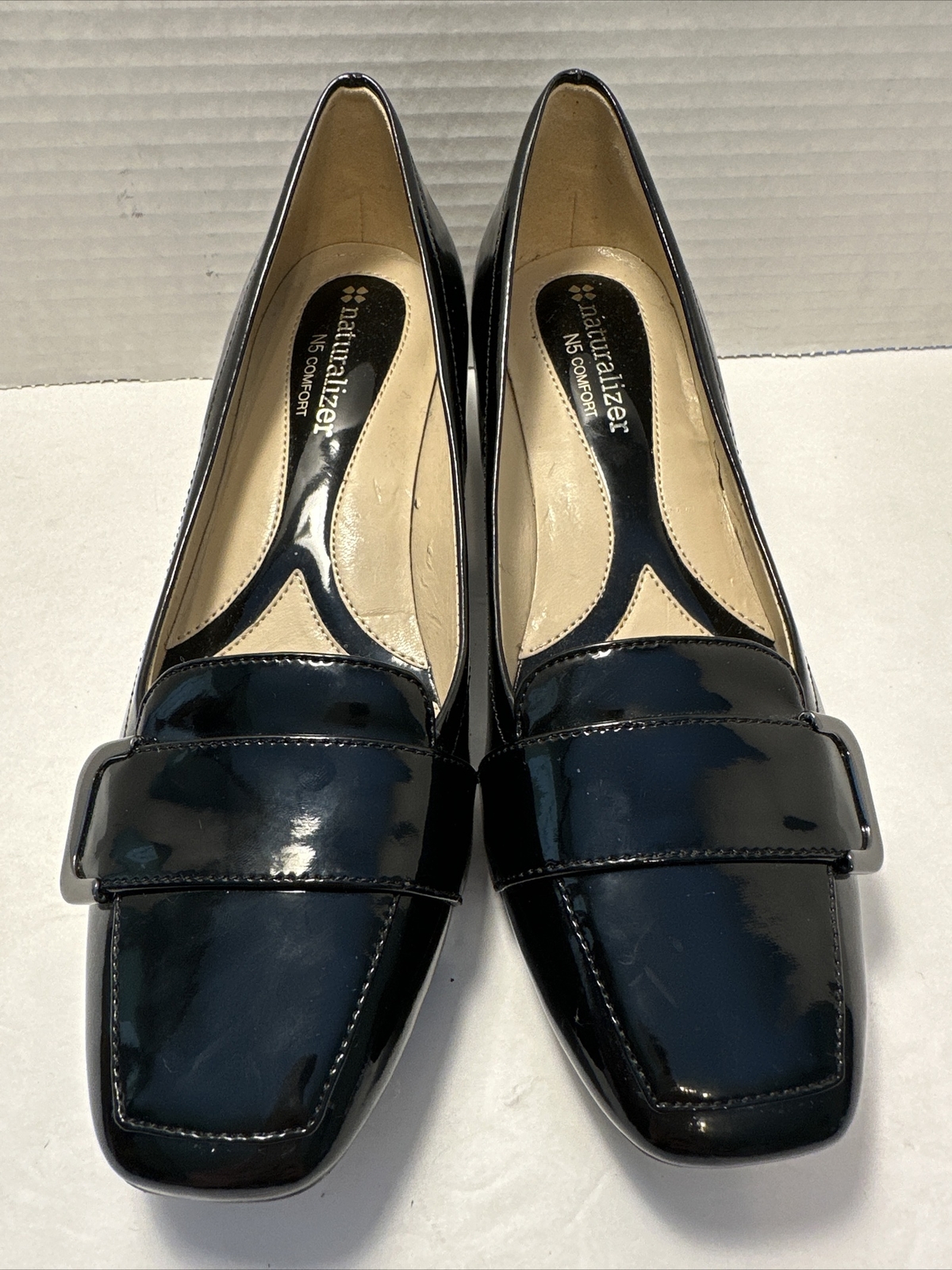 Womens Sz M Naturalizer Pump Black Dress Shoes Heels N5