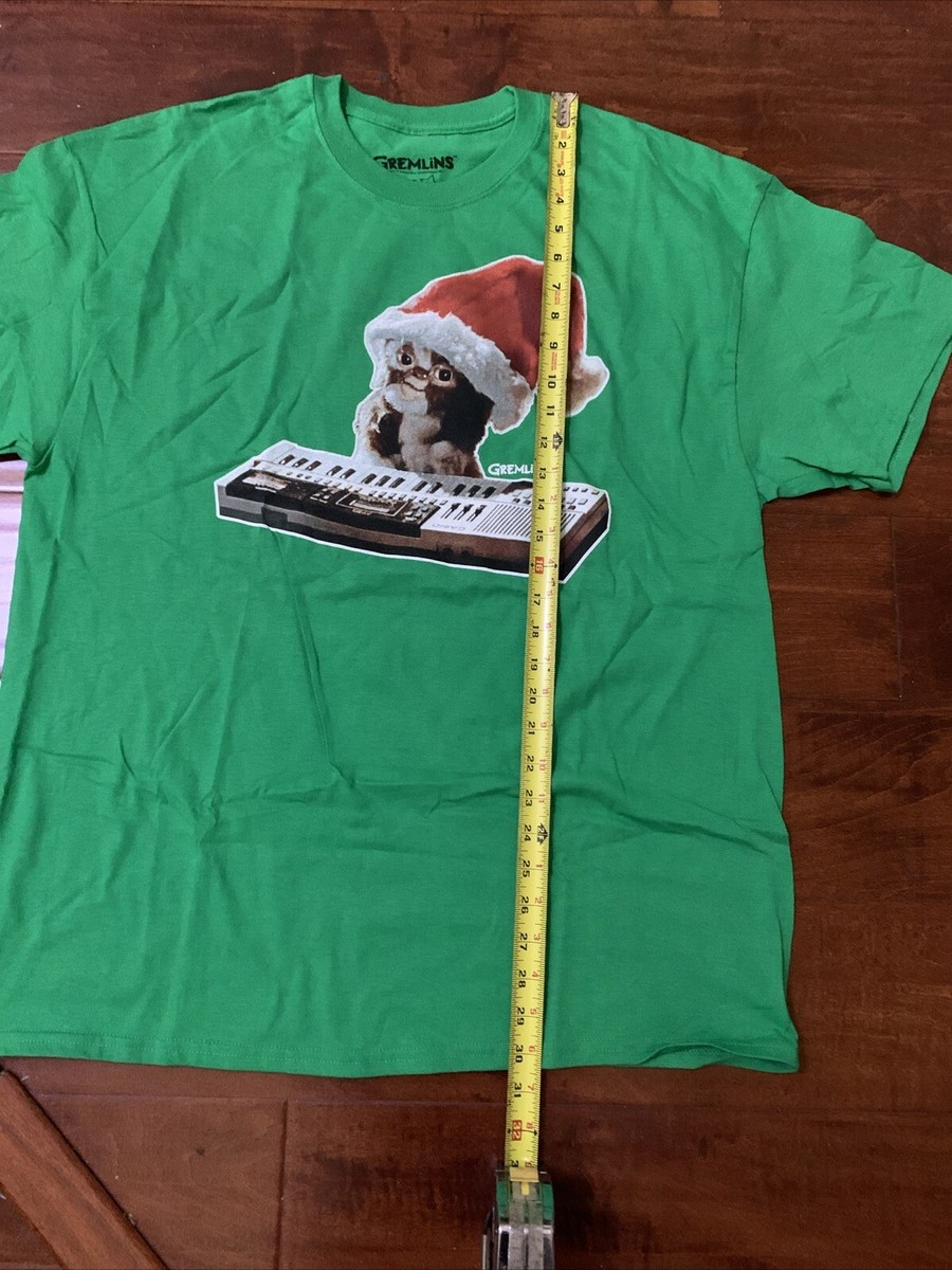 Gremlins T shirt Gizmo wearing a Santa hat Playing keyboard Ripple