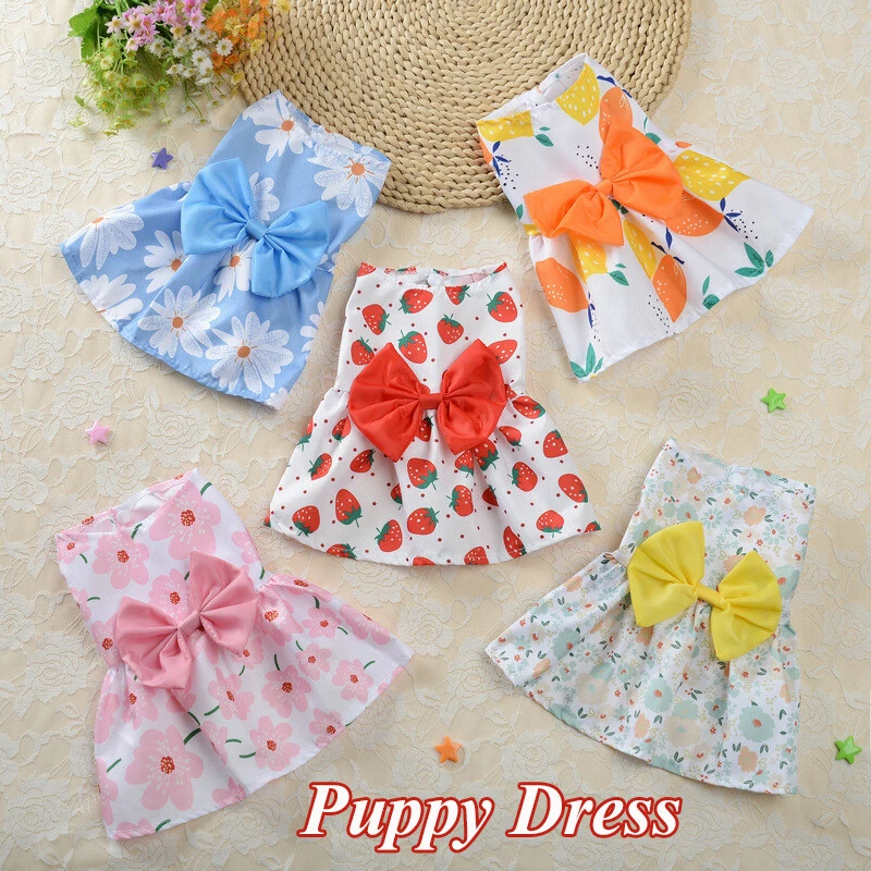Dog Skirt Pet Dress Cute Small Dog Princess Dress Chihuahua Puppy Cat Clothes US - Image 4 of 4