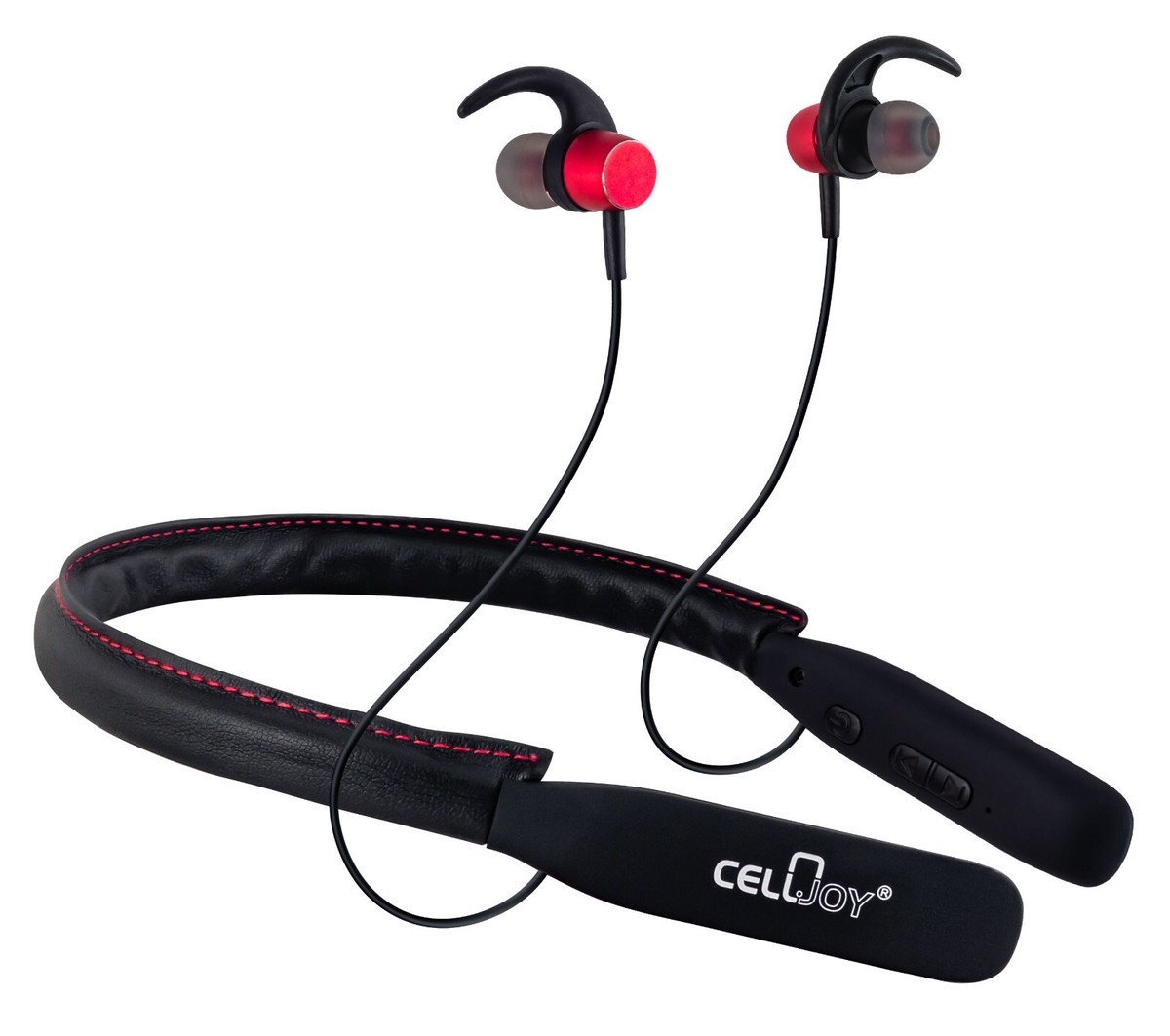 Magnetic Leather Wireless Bluetooth Neckband Earphones Headphones