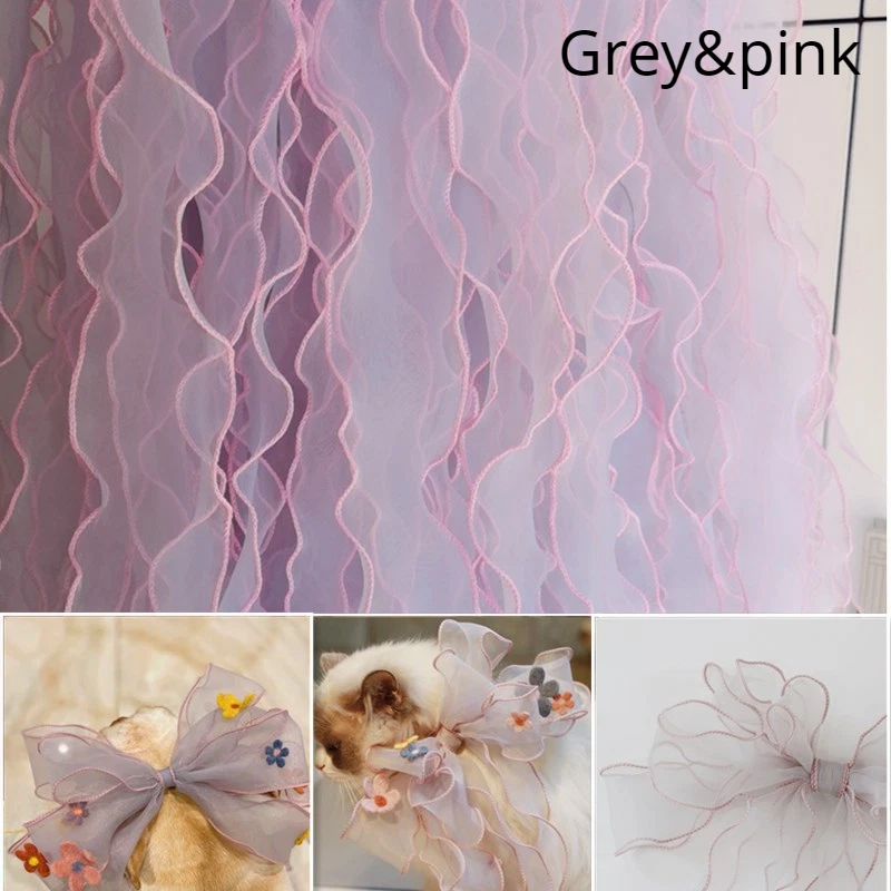 Ruffles Organza Edging Bias Edge Tulle Voile Trimming Mesh Ribbon 5 Meters Craft - Image 3 of 4