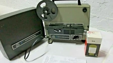 SEARS DU-ALL EIGHT AUTOMATIC THREADING PROJECTOR w/ REEL & NEW BULB & JUST SERVI