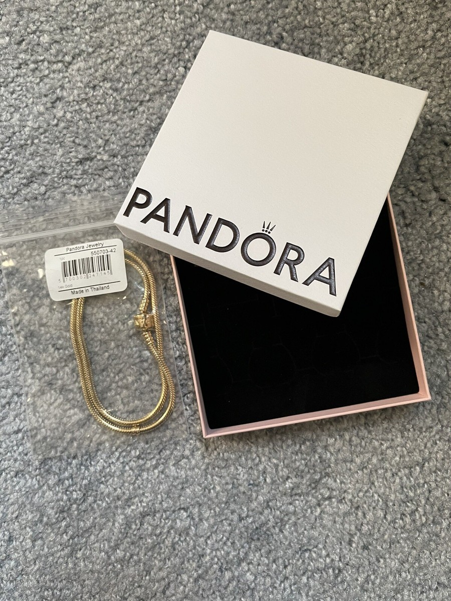 Pandora 14k Gold g585 AlE solid gold necklace 16.5 “ New 100 Pandora 14k Gold g585 AlE solid gold necklace 16.5 “ New 100