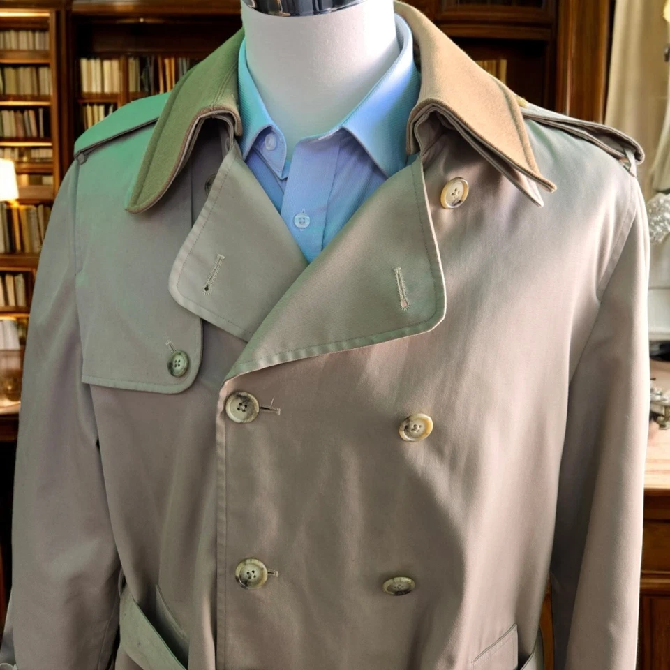 Gabardina de doble botonadura 42r forro de lana extraíble Nordstrom Hong Kong Foto 3 de 4