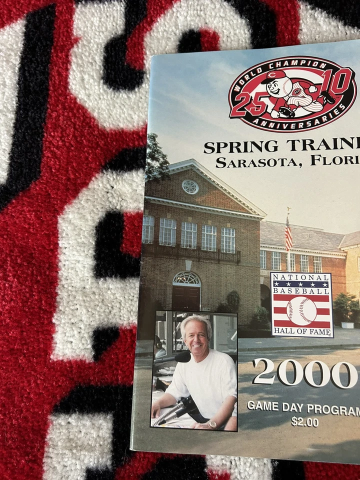2000 Reds Baseball Spring Training Program Plus Emblem Worn by the Pros - Image 2 of 4