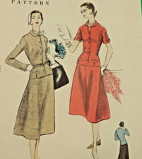 1950s Vogue 8629 Princes Seams Suit/2-piece Dress Sz: 12 B: 32" H: 35" Complete