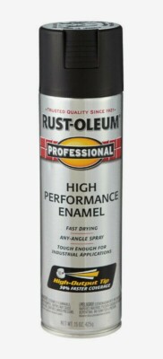 RUST-OLEUM Professional FLAT BLACK 15 oz. Spray High Performance Enamel 7578-838