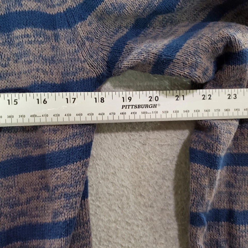 Женский свитер Roxy большой кардиган в синюю полоску с открытой передней частью - Изображение 4 из 4