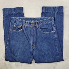 Vintage Levis Jeans Men 31x31 Denim Pants Straight Dark XX 505 0217 Canada Adult