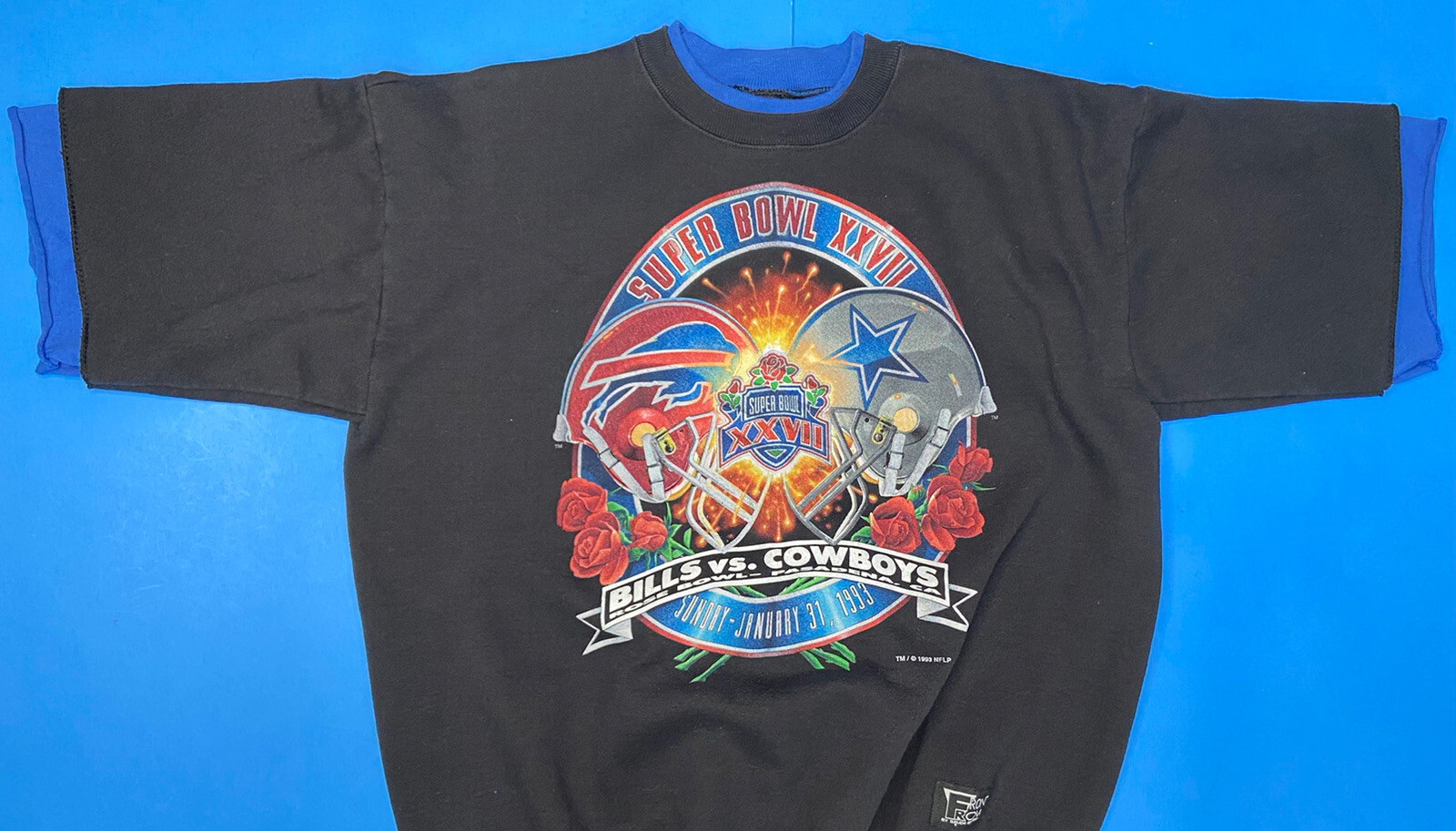 FILA Front Row by Salem Sportswear Super Bowl XXVII girocollo manica corta uomo taglia XL