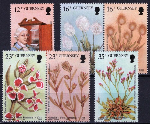 ZAYIX Guernsey 394, 396a, 398a, 399 MNH Flora Plants Flowers Botanist 031023S10M