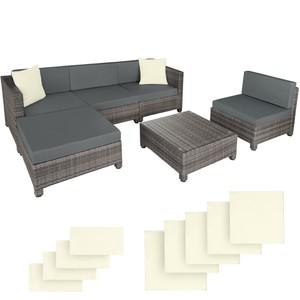 Poly Rattan Aluminium Sitzgruppe Sofa Garten Lounge ...