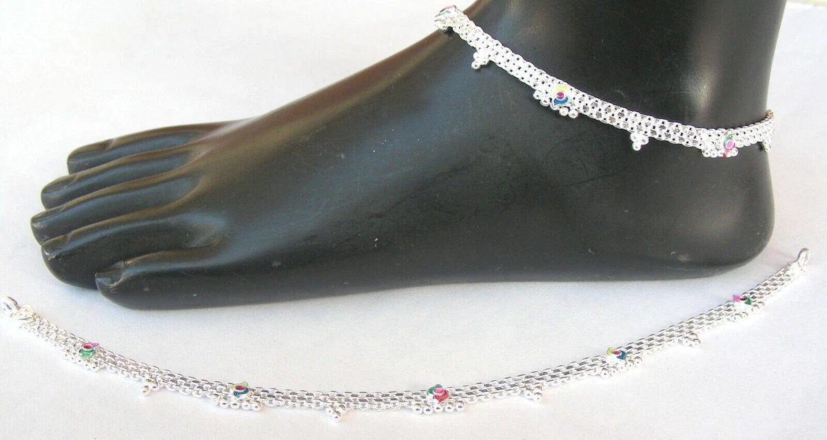 New anklet design in cheap silver