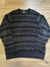 Vintage Dockers Patterned Sweater Mens XXL Blue