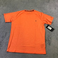 Spyder Shirt Mens Medium Swim Rash Guard Heather Orange Fire UPF 30 Surf Hiking