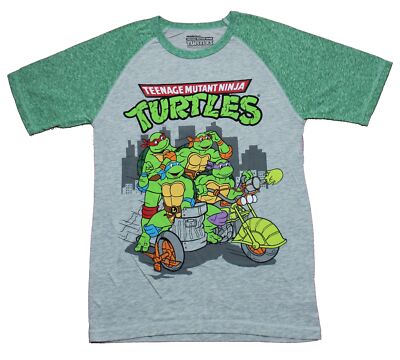 Teenage Mutant Ninja Turtles Mens T-Shirt - Group Riding Garbage