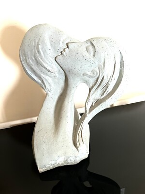 Sculpture vintage 1980 David Fisher ''Faces of Love'' Austin Prod 13 1/2 high