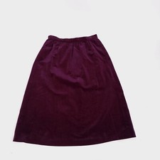 Vintage Womens Velvet Skirt 9 Purple A Line Union Made 80s 90s