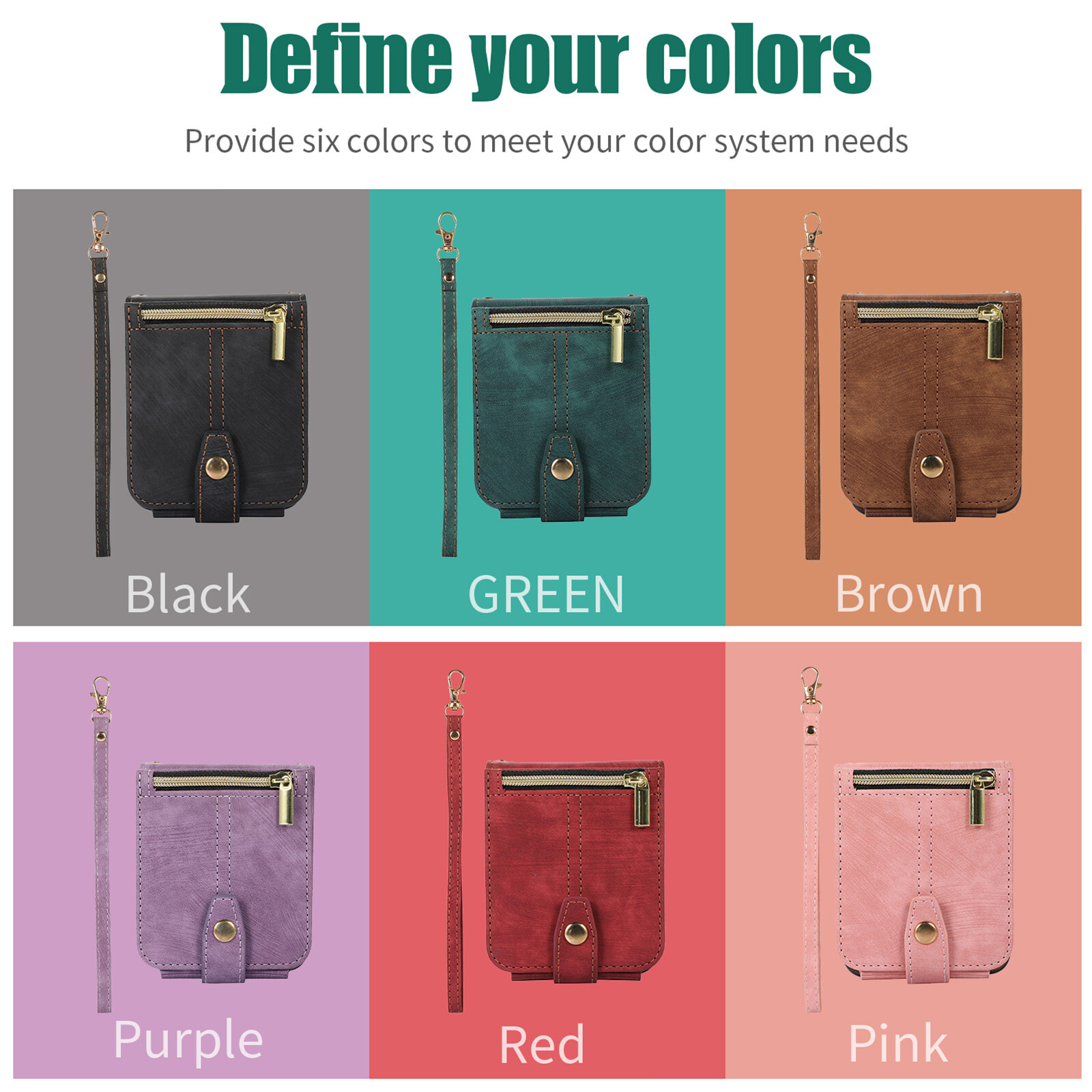 Leather Wallet Case For Samsung Galaxy Z Flip 3 4 5 Shockproof Card