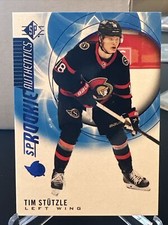 2020-21 Upper Deck SP Hockey Tim Stutzle Rookie Authentics Blue Foil RC Senators