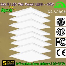 LED Flat Panel Light 2x2FT, 45Watt 5800LM Recessed Backlit Troffer Lights, 5000K
