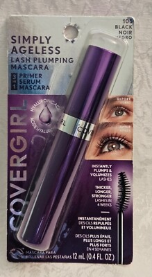 Covergirl Simply Ageless Lash Plumping Primer Serum Mascara #105 BLACK NEW 