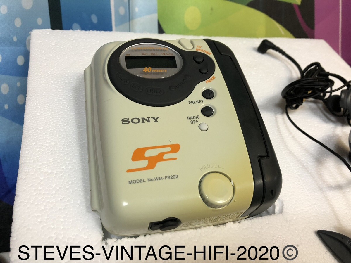 【整備品】SONY SPORTS WM-FS222 ソニースポーツ SONY WM-FS222 S2 SPORTS WALKMAN RADIO Cassette Player + S2