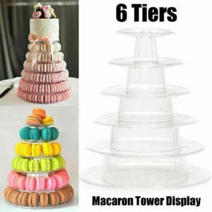 6 Tiers Round Macaron Tower Stand Cakes Display Rack Wedding