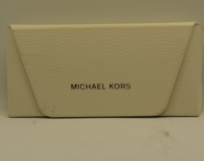 MICHAEL KORS WHITE ENVELOPE SNAP STYLE HARD SIDE GLASSES SUNGLASSES CASE
