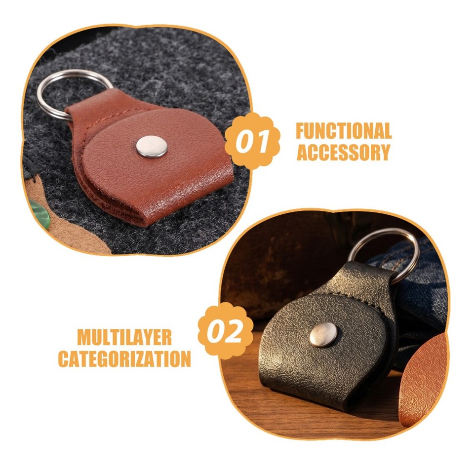 Plectrams 2 Pieces Plectrums Case Guitar Holder Storage Box Key Fob Cases Bag ...