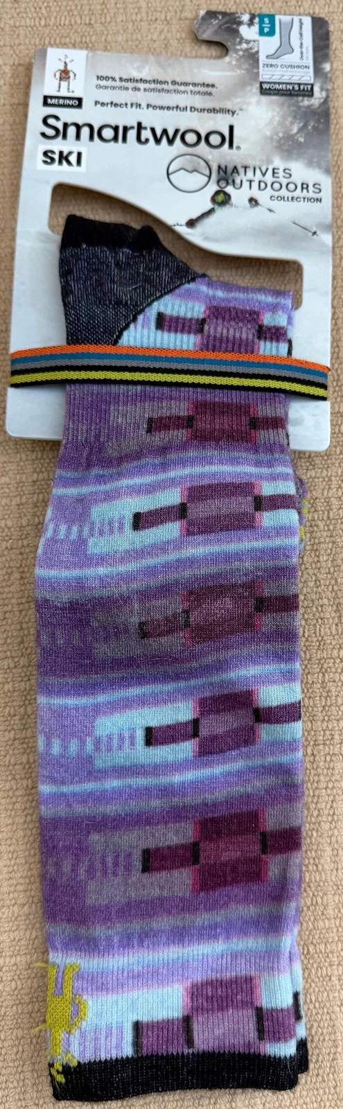 NWT Womens Smartwool Ski Socks S/4-6.5 Merino Wool Zero Cushion Natives Outdoors