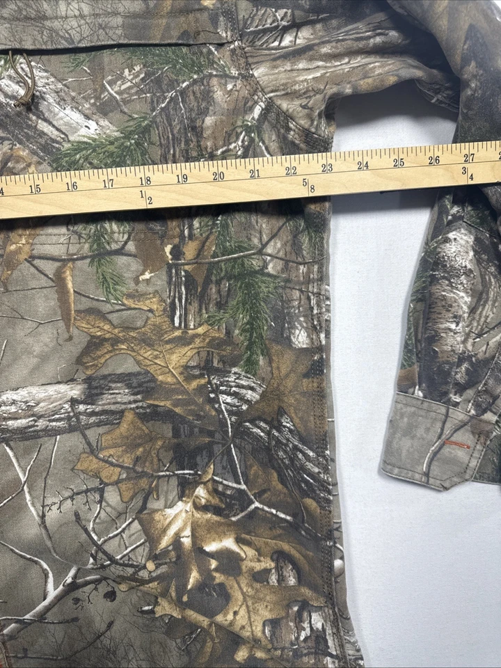 Рыжеволосый камуфляж кнопка рубашка с карманами на молнии реальный дерево зеленый мужской L тихий T-Hide - Изображение 3 из 4