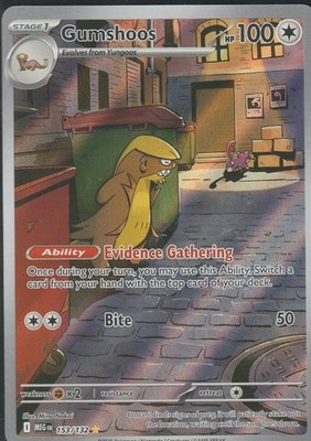 Gumshoos 153/132 Illustration Rare Mega Evolution Pokemon Near Mint