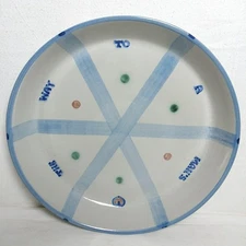 M A Hadley Pie Plate The Way to A Man's Heart  9.5" Round