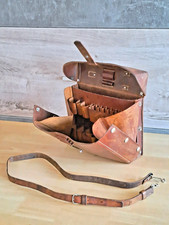 Swiss Rare Vintage Leather Bag Folding Officer Army Bag Medic Paramedic WW2