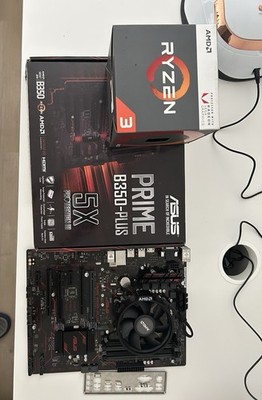 ASUS Prime B350-PLUS + Ryzen 3 2200G Bundle inkl. Kühler & OVP   Top Zustand
