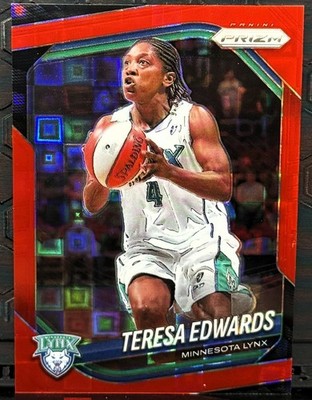 2025 Panini Prizm WNBA #126 Teresa Edwards Red Pandora /199 Minnesota Lynx