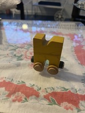 Wooden Name Train Magnetic Letter- yellow N