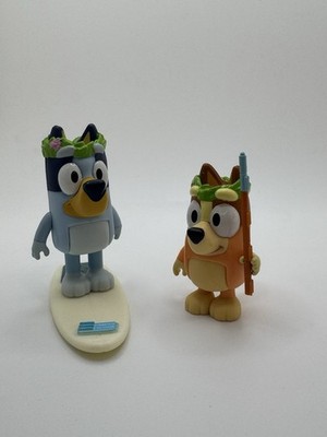 Bluey! Brand New Set  Rug Islands  - Bluey And Bingo With A Surf Board And Pens